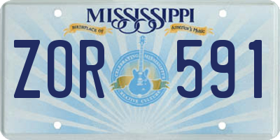 MS license plate ZOR591