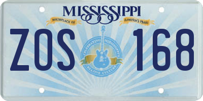 MS license plate ZOS168