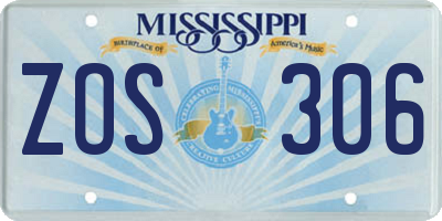 MS license plate ZOS306