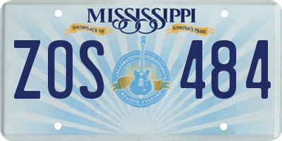 MS license plate ZOS484