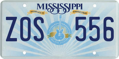 MS license plate ZOS556
