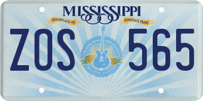 MS license plate ZOS565