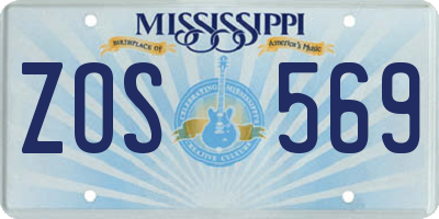 MS license plate ZOS569