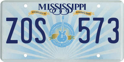 MS license plate ZOS573