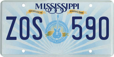 MS license plate ZOS590