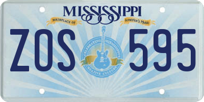MS license plate ZOS595