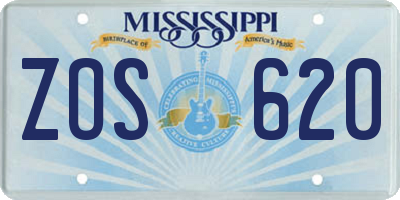 MS license plate ZOS620