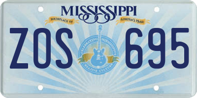 MS license plate ZOS695