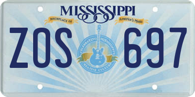 MS license plate ZOS697