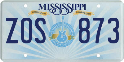 MS license plate ZOS873