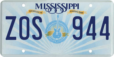 MS license plate ZOS944