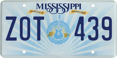 MS license plate ZOT439