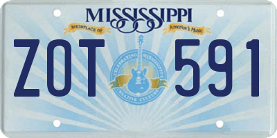 MS license plate ZOT591