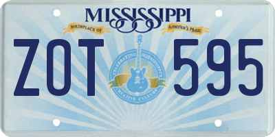 MS license plate ZOT595
