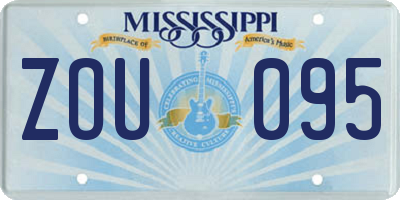 MS license plate ZOU095