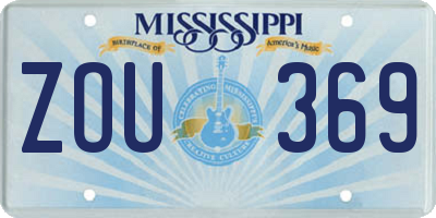 MS license plate ZOU369
