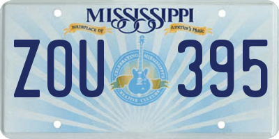 MS license plate ZOU395