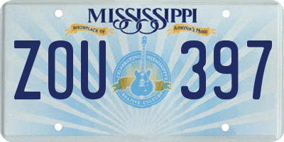 MS license plate ZOU397