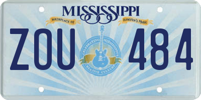 MS license plate ZOU484