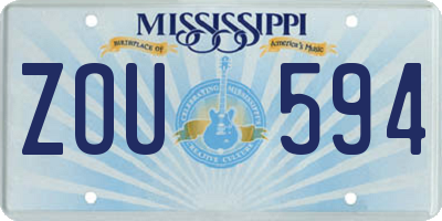 MS license plate ZOU594