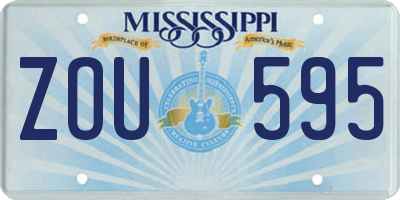 MS license plate ZOU595