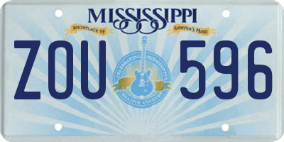 MS license plate ZOU596