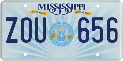 MS license plate ZOU656