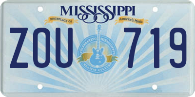 MS license plate ZOU719