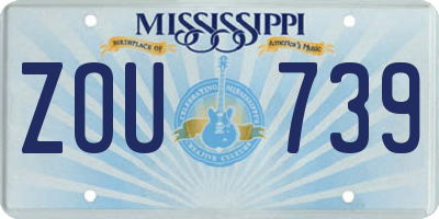 MS license plate ZOU739