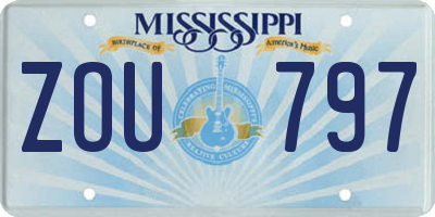 MS license plate ZOU797