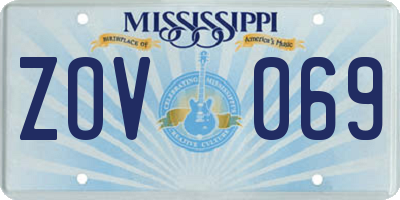 MS license plate ZOV069