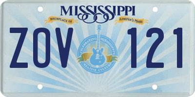 MS license plate ZOV121