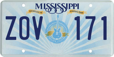 MS license plate ZOV171