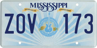 MS license plate ZOV173