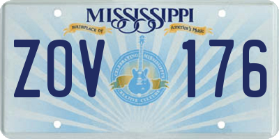 MS license plate ZOV176