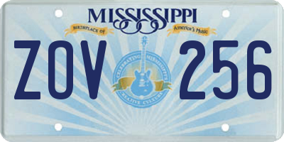 MS license plate ZOV256