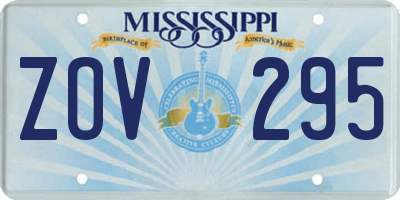 MS license plate ZOV295