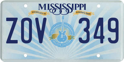 MS license plate ZOV349
