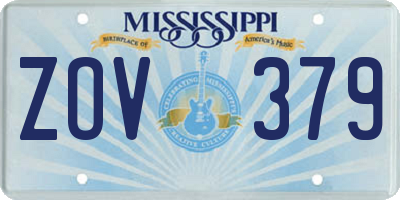 MS license plate ZOV379