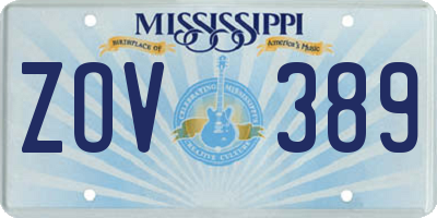 MS license plate ZOV389