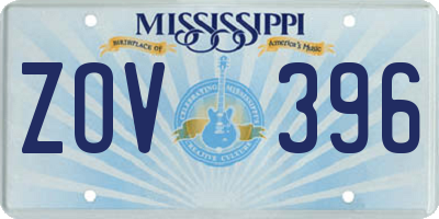 MS license plate ZOV396