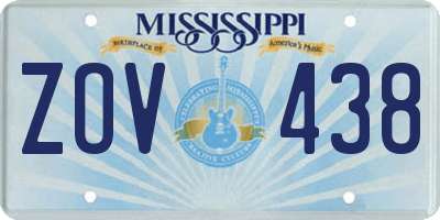 MS license plate ZOV438