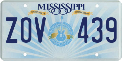 MS license plate ZOV439