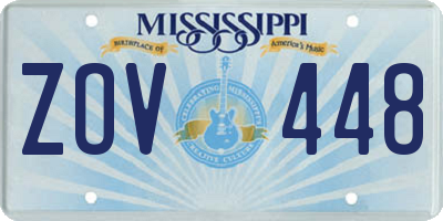 MS license plate ZOV448