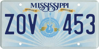 MS license plate ZOV453