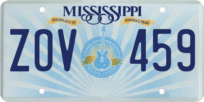 MS license plate ZOV459