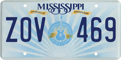 MS license plate ZOV469