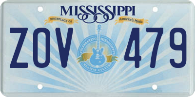 MS license plate ZOV479