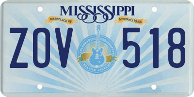 MS license plate ZOV518