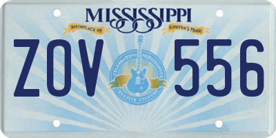 MS license plate ZOV556
